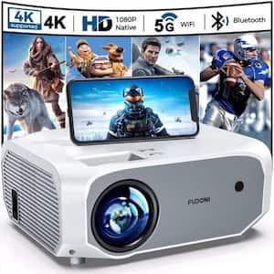 1920 x 1080 Full HD Projector with 10000-Lumens, 5G Wifi, 4k Support Portable Outdoor with Screen Home Theater Projector