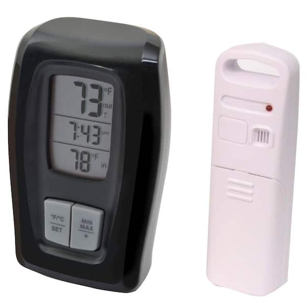 AcuRite Digital Wireless Thermometer with Black Clock