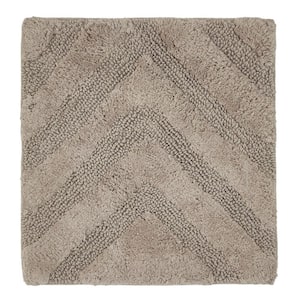 Hugo Collection 20 in. x 20 in. Brown 100% Cotton Contour Bath Rug