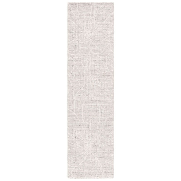 Metro 2 ft. x 9 ft. Beige/Ivory Floral Crosstitch Runner Rug