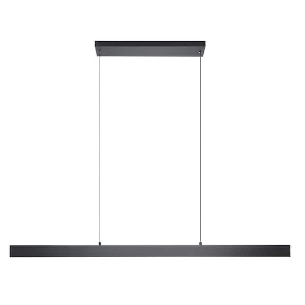 Eglo Climene 72 in. W x 77.36 in H 1-Light Black Rectangle Statement ...