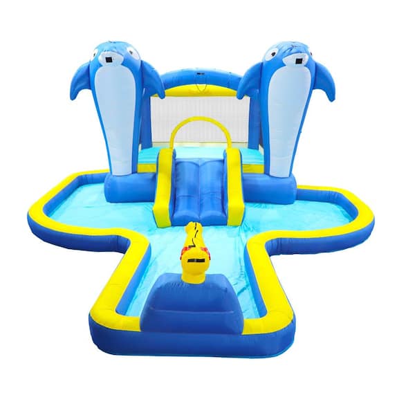 Multicolor 8 in1 Inflatable Slide Water Park Trampoline Bouncing House
