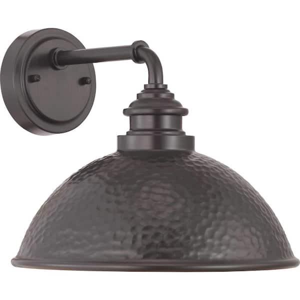 Progress Lighting Englewood Collection 1-Light Antique Bronze Farmhouse Outdoor Medium Wall Lantern Light