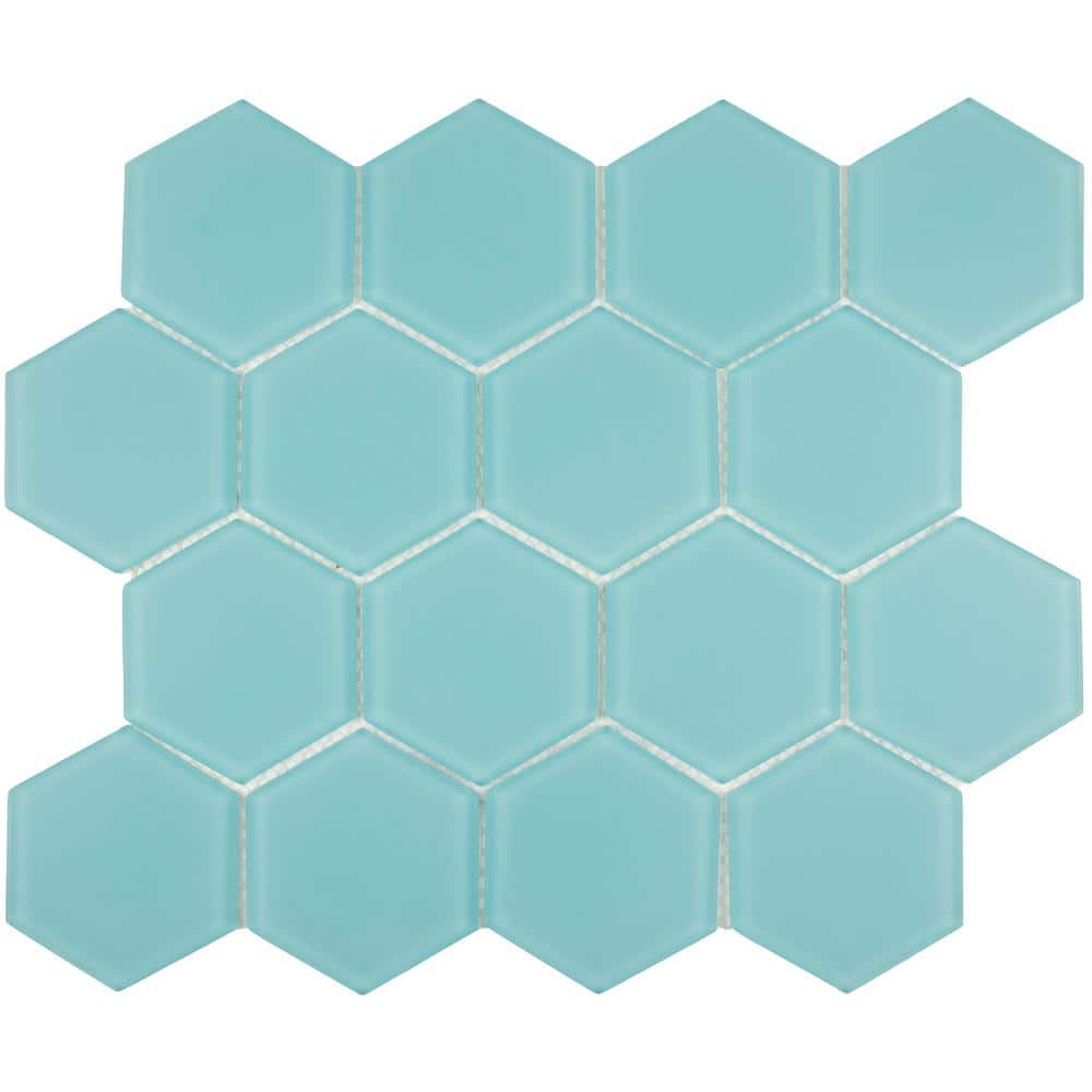 Skyline Matte 11x12 Glass Honeycomb Mosaic Tile