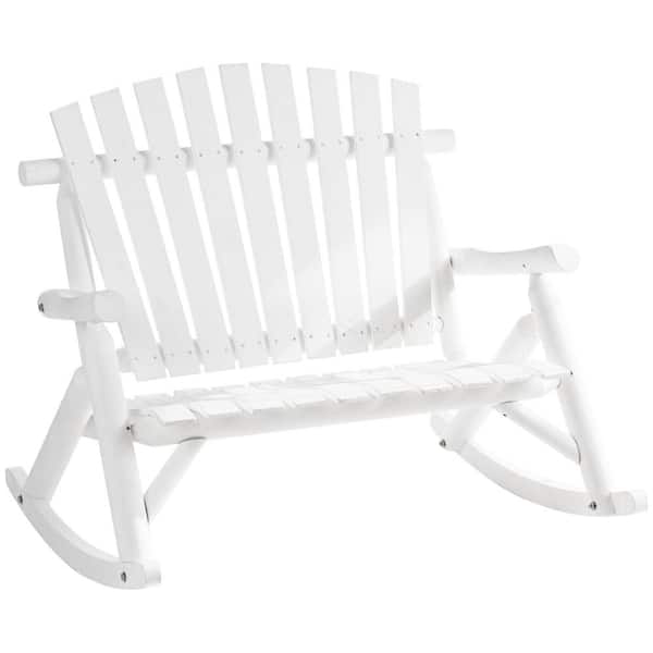Outsunny Fir Wood Outdoor Rocking Chair
