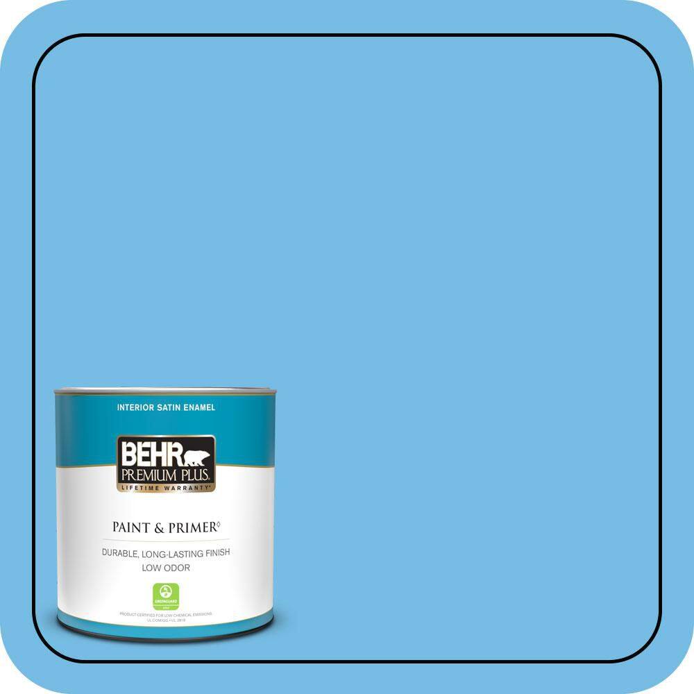 1 qt. #550B-4 Costa Rica Blue Satin Enamel Low Odor Interior Paint & Primer price history on PriceWatchPro