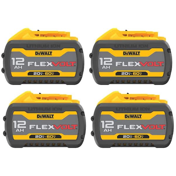 20V/60V MAX FLEXVOLT Lithium-Ion 12.0Ah Battery (4 -Pack)