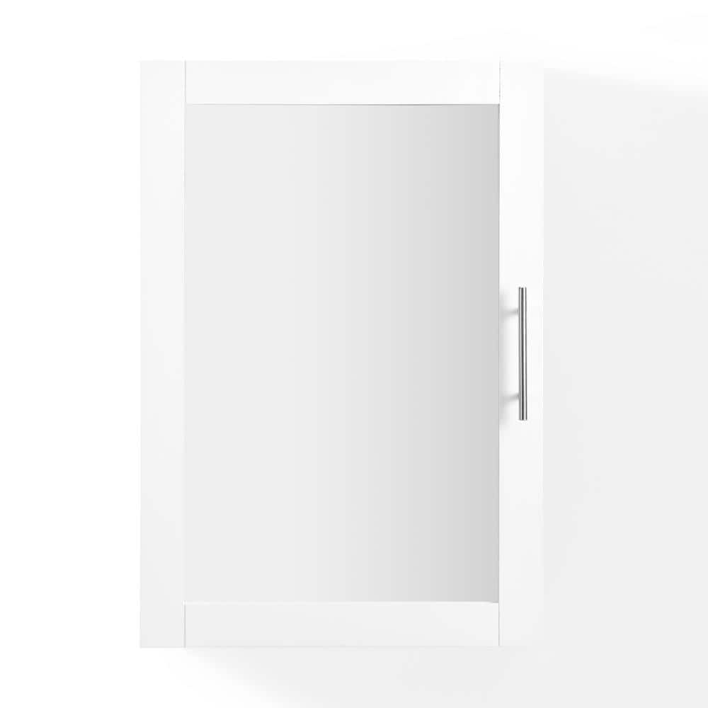 Savannah White Flush Mount Mirrored Bathroom Wall Cabinet