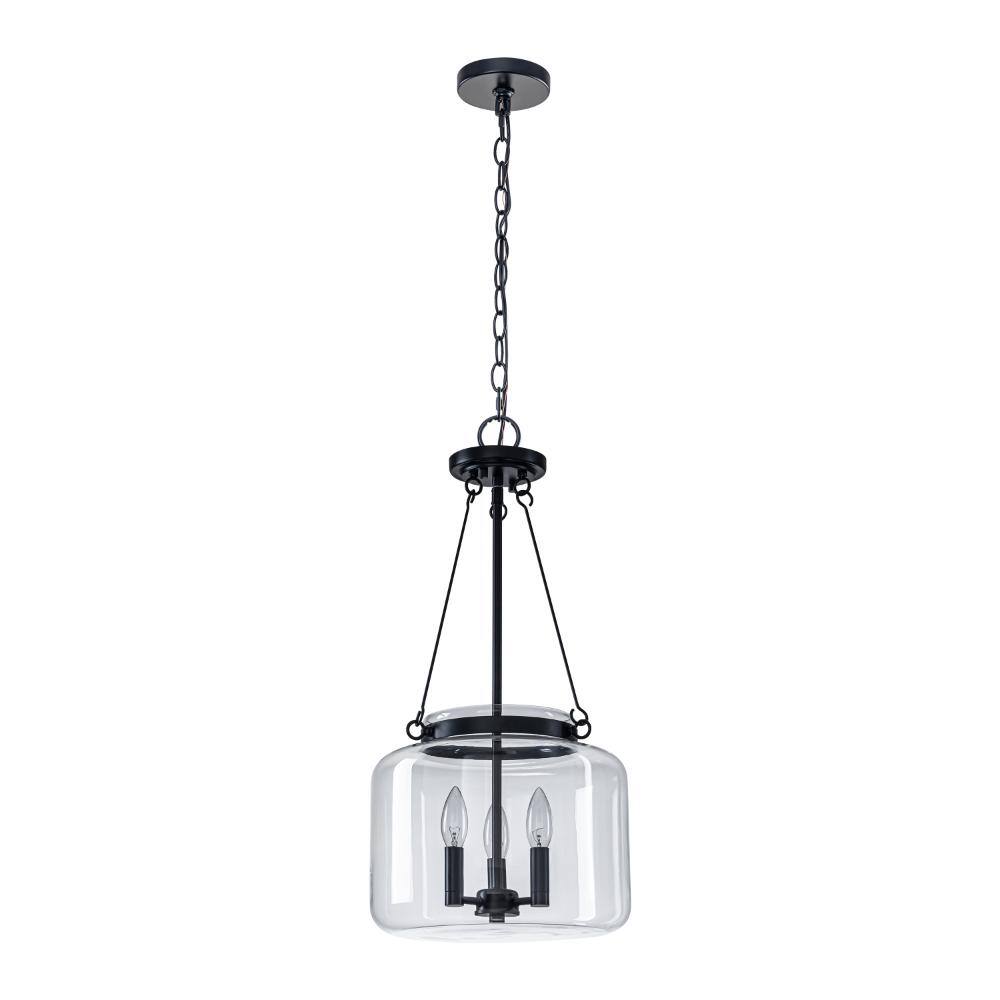 1-Light Black Modern Farmhouse Clear Glass Lantern Pendant Light price history on PriceWatchPro