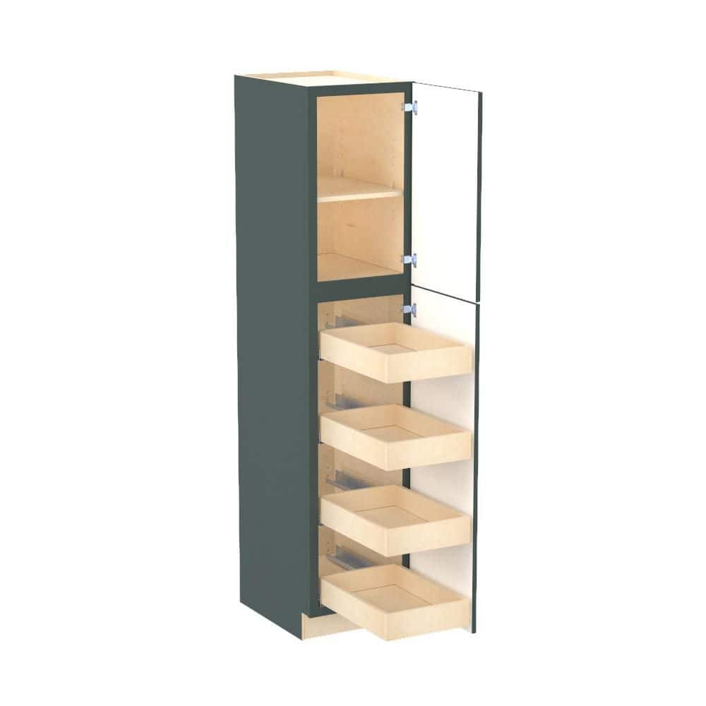 Franklin 18 in. W x 24 in. D x 84 in. H Assembled Plywood Pantry Kitchen Cabinet in Verdant Green 4ROT Soft Close RH price history on PriceWatchPro