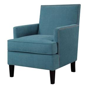 Charlie Blue Track Arm Club Chair