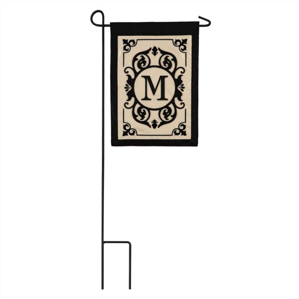 12.5 in. x 18 in. Cambridge Monogram Garden Applique Flag Letter M price history on PriceWatchPro