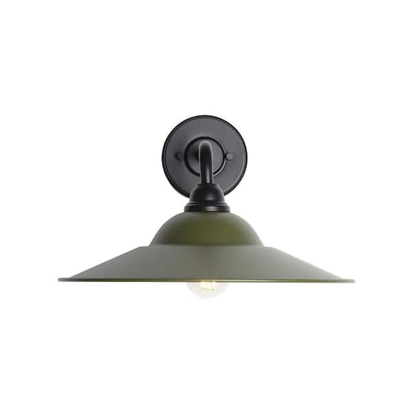 Golden Lighting Croma 15 in. Matte Black Outdoor Hardwired Wall Sconce with No Bulbs Included