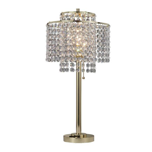 Tier Glam Gold Table Lamp, Chandelier Style Table Lamp