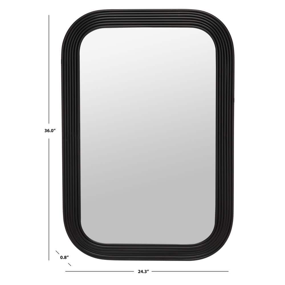 Rectangular Silver Wood Framed 24" x 36" Mirror