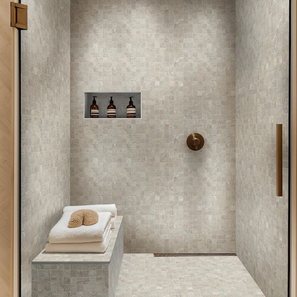 Sevres Desert Amber 12 in. X 12 in. X 10mm Matte Porcelain Mosaic Floor and Wall Tile (8 sq. ft. /Case)