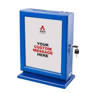 Customizable Wood Suggestion Box, Blue