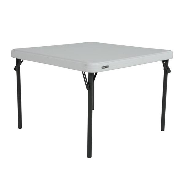 Lifetime 29 In White Plastic Portable, Round Fold Up Table Costco