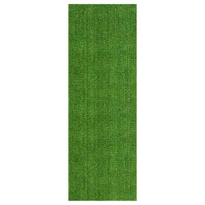 Evergreen Collection 3 ft. x 12 ft. Indoor/Outdoor Green Low Pile Artificial Grass Runner Rug, 2 ft. 7 in. x 12 ft.