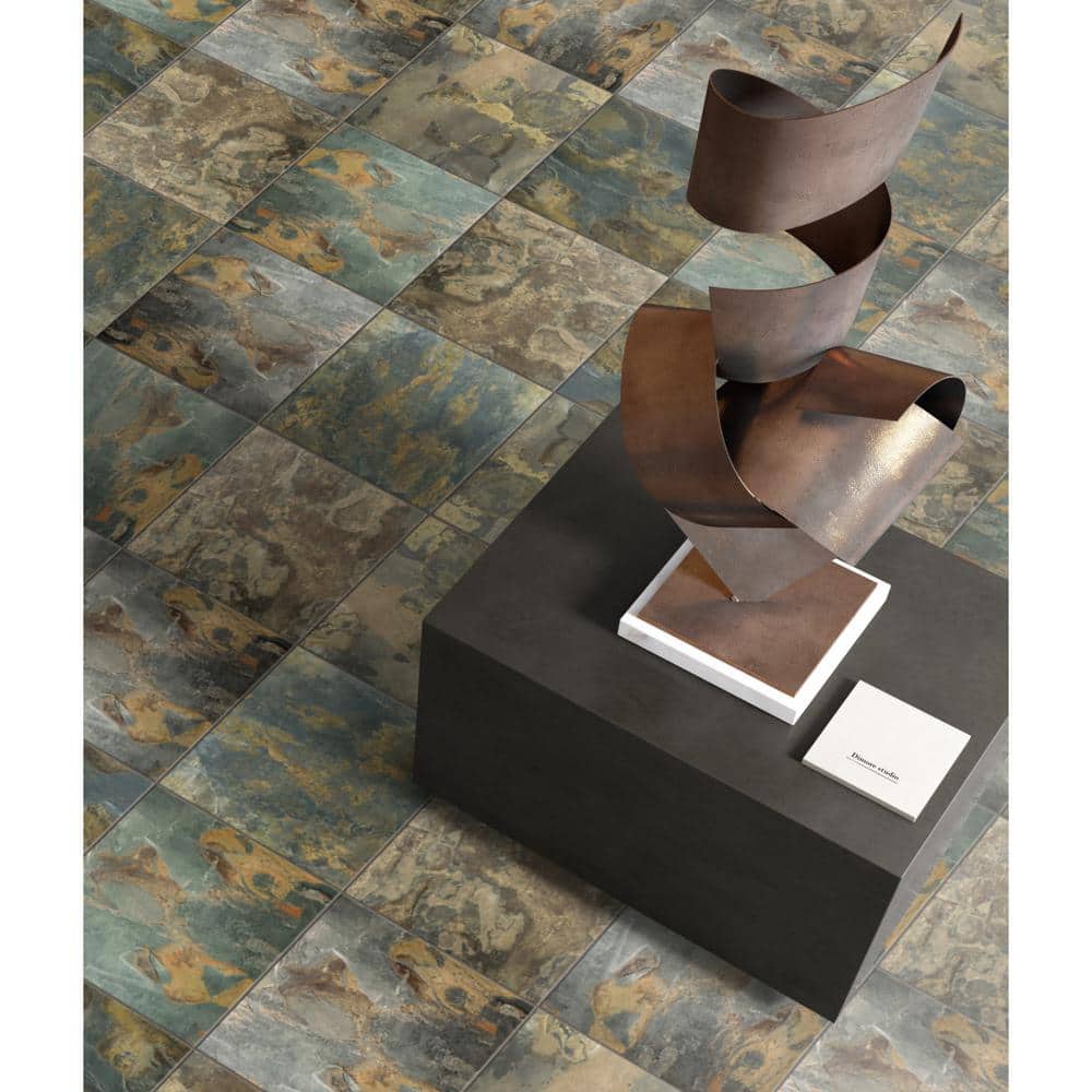 Rustic Gold Slate 16x16 Matte Stone Look Tile