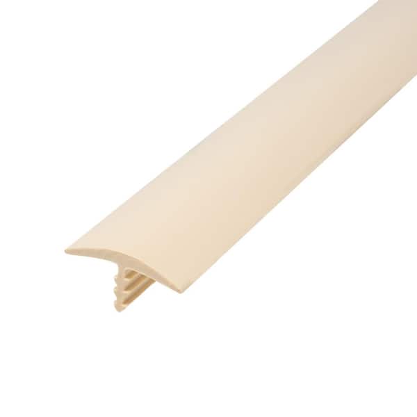 Outwater 13/16 in. Beige Flexible Polyethylene Center Barb Hobbyist Pack Bumper Tee Moulding Edging 25 ft. long Coil