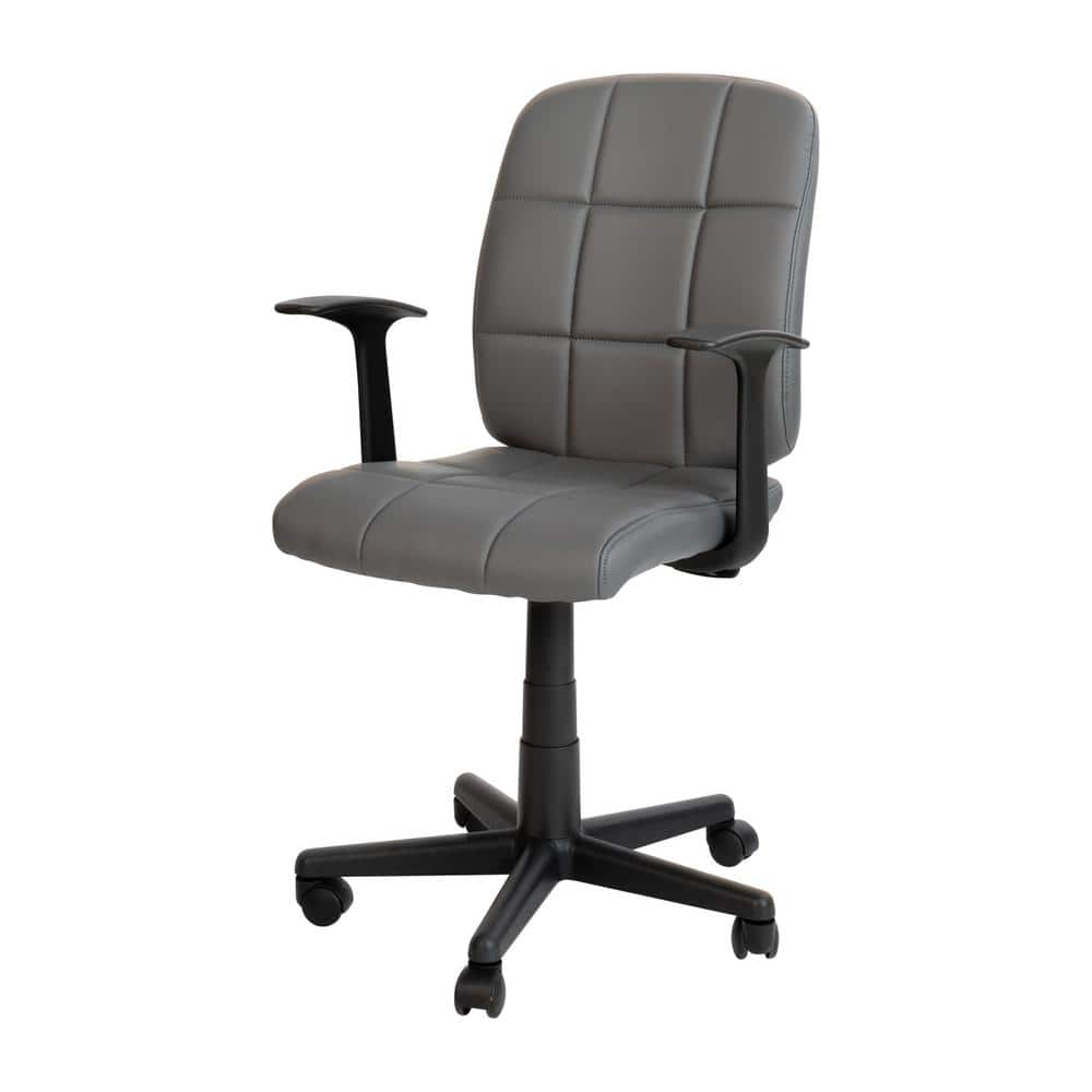 Allwex OL Dark Gray Suede Fabric Ergonomic Swivel Office Chair