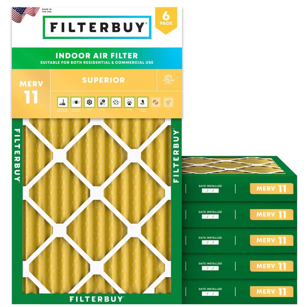 17.25 in. x 29.25 in. x 2 in. MERV 11 (FPR 7) Allergen Defense Pleated HVAC AC Furnace Air Filters Replacement (6-Pack) price history on PriceWatchPro