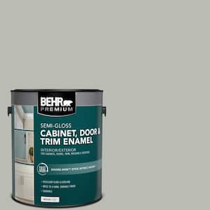 1 gal. #N380-3 Weathered Moss Semi-Gloss Enamel Interior/Exterior Cabinet, Door & Trim Paint