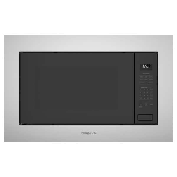 GE 24.125 in. Width 2.2 cu.ft. Black Stainless Steel 1100-Watt Built-In Microwave