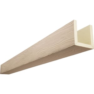 Timberthane 6 in. x 6 in. x 24 ft. 3-Sided (U-Beam) Sandblasted Factory Prepped Faux Wood Ceiling Beam