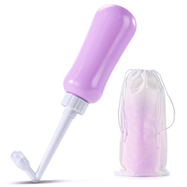 Travel Series Handheld Bidet Bidet Attachment with 450ml Capacity and Nozzle Included (Purple)