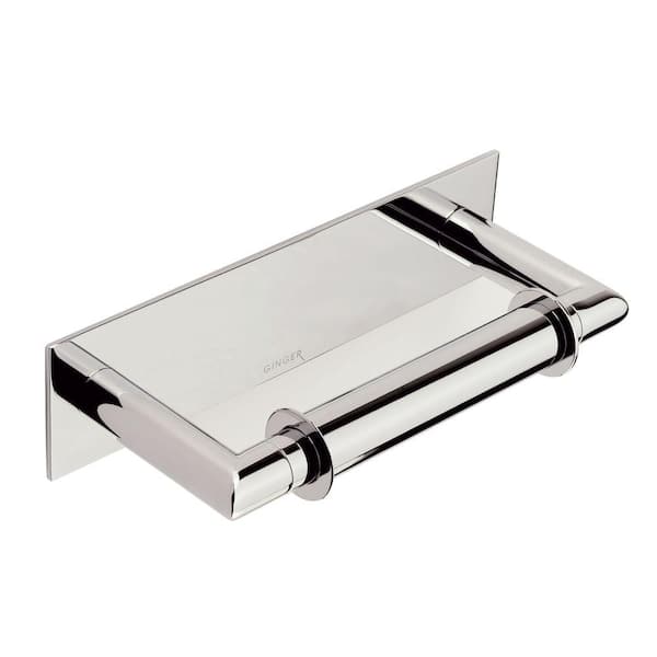 Ginger Surface Double Post Toilet Paper Holder in Polished Chrome