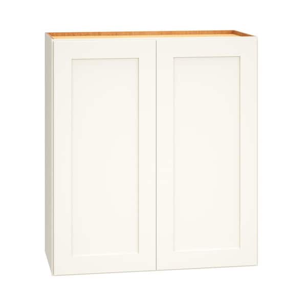 QuickShip Cottage 27 in. W x 12 in. D x 30 in. H Assembled Plywood Shaker Wall Kitchen Cabinet in White