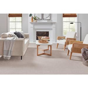 Playful Moments II Silhouette Beige 49 oz Triexta Texture Installed Carpet