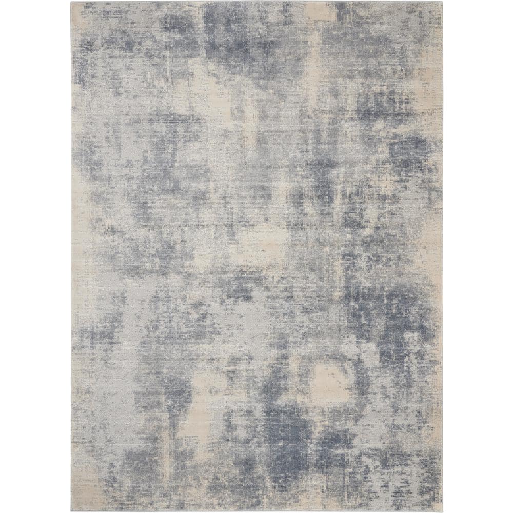 Titus Handmade Solid Blue/ Gray Area Rug (9' X 13') - 9' x 13