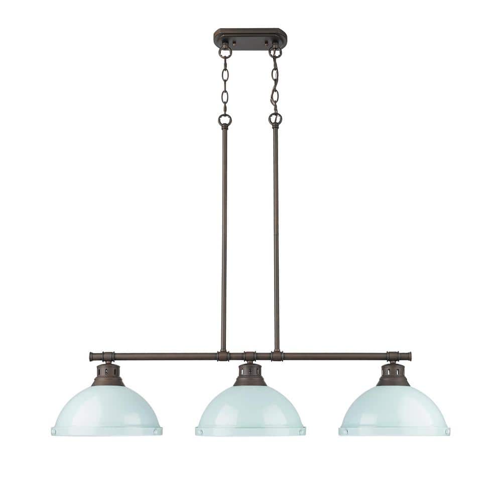 Duncan 300-Watt 3-Light Rubbed Bronze Pendant Light with Steel Shade price history on PriceWatchPro