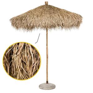 7 ft. Bamboo Market Patio Umbrella Sea Grass Thatch Tiki Umbrella For Outdoor Backyard Natural