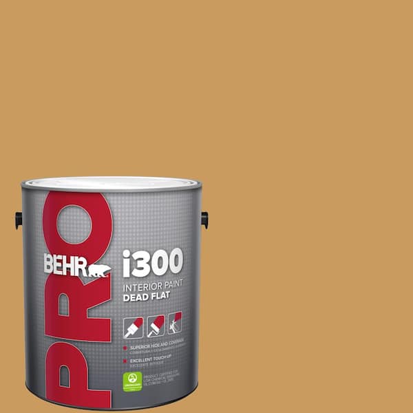 BEHR PRO 1 gal. #M280-6 Solid Gold Dead Flat Interior Paint