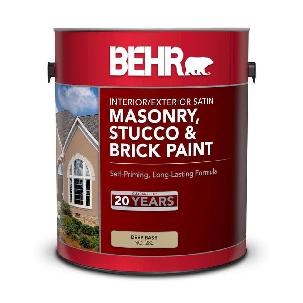 1 gal. Deep Base Satin Masonry, Stucco and Brick Interior/Exterior Paint