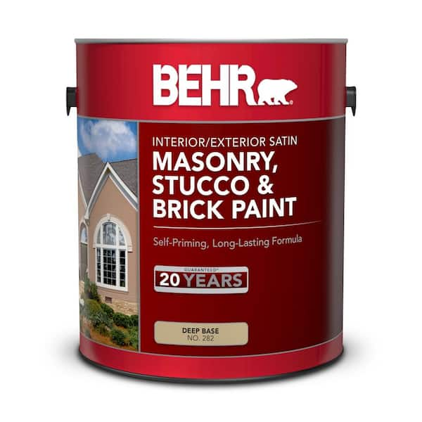 BEHR 1 gal. Deep Base Satin Masonry, Stucco and Brick Interior/Exterior Paint