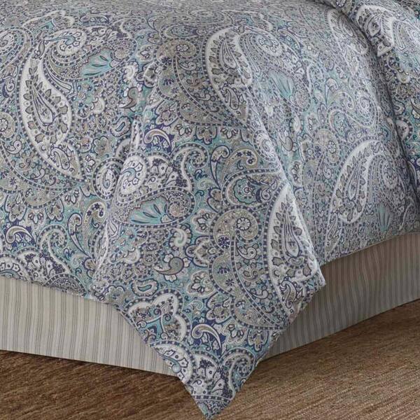 Stone Cottage Lancaster 4-Piece Blue Paisley Cotton King Comforter