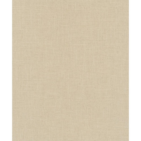 Unbranded Woods and Wicker Collection Beige Simple Plain Texture Matte Finish Vinyl on Non-woven Non-pasted Wallpaper Roll