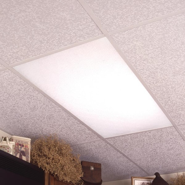 Optix 2 Ft X 4 Acrylic White, Fluorescent Ceiling Light Covers Home Depot
