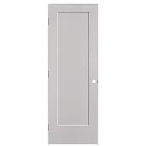 28 in. x 80 in. 1-Panel Lincoln Park Right-Hand Hollow Core Silver Bullet Molded Composite Single Prehung Interior Door