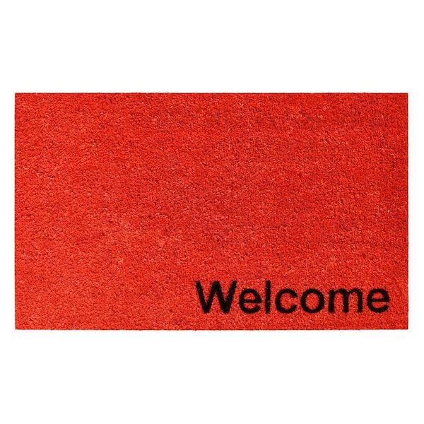 マット❤レッド Calloway Mills Poly Hello Indoor/Outdoor Mat, 24