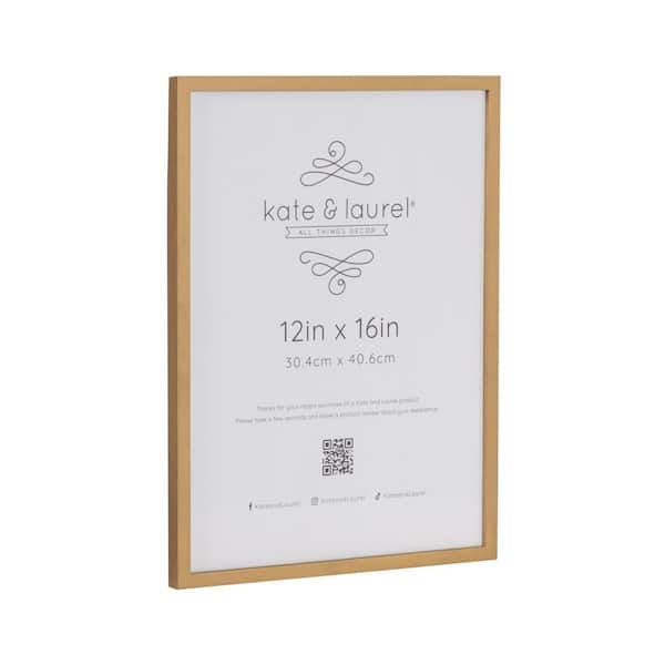 Kate and Laurel Gallery 12 in. x 16 in. H Gold Wood Picture Frame