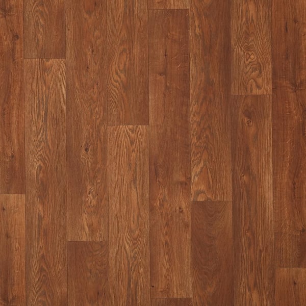 Acacia Brown Wood 12 MIL 13.2 ft. W x Cut to Length Waterproof Vinyl Sheet Flooring