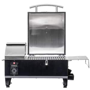 Portable Wood Pellet Grill in Stainless Steel with Griddle