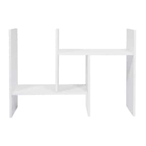 Cougar Home 12 in. White Desktop Bookshelf-Free Style Double H Display