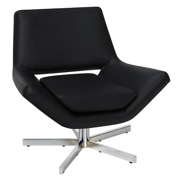 OSP Home Furnishings Yield Black Faux Leather Office Chair